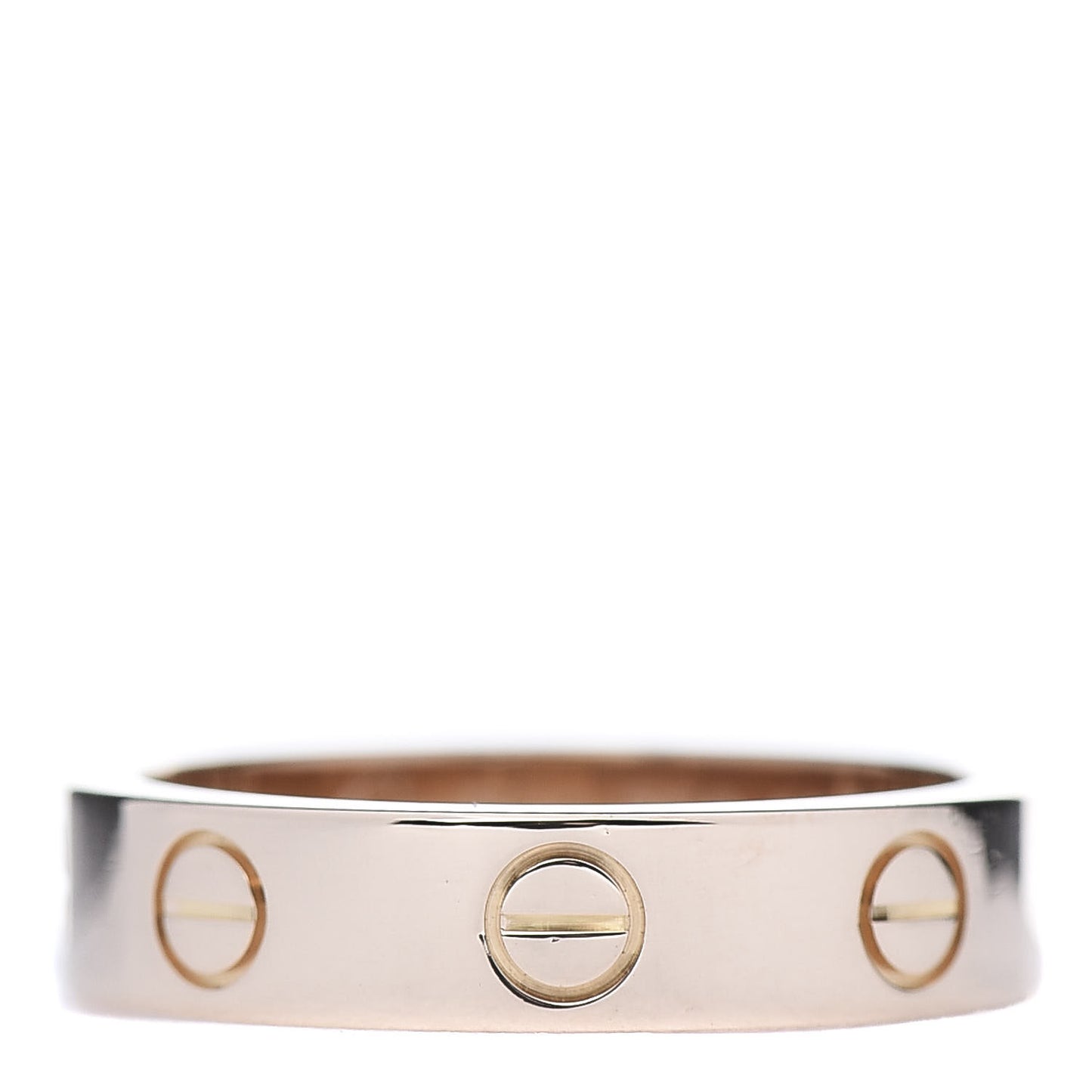 18K Pink Gold Diamond 3.5mm LOVE Wedding Band Ring 48 4.5