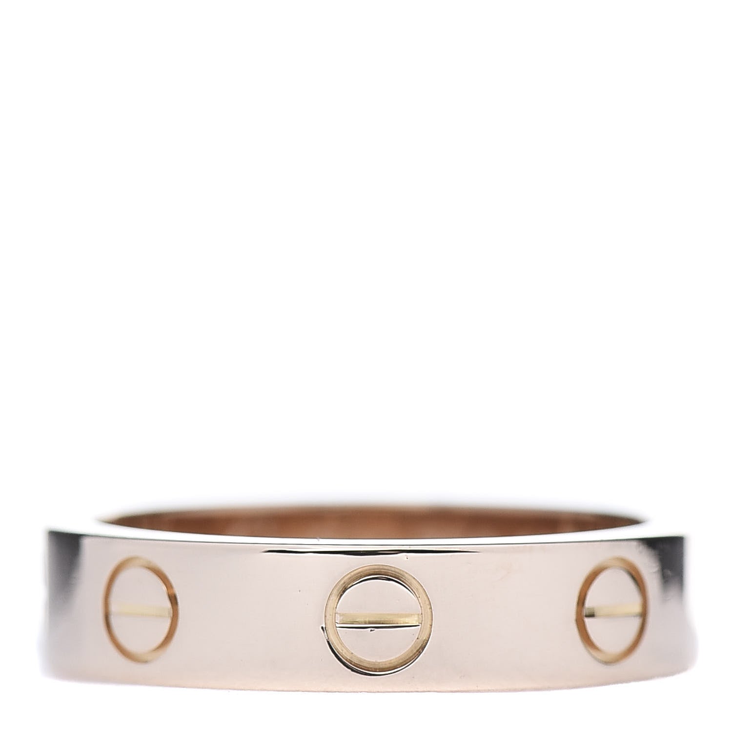 Cartier 18K Pink Gold Diamond 3.5mm LOVE Wedding Band Ring 48 4.5 3 of 4