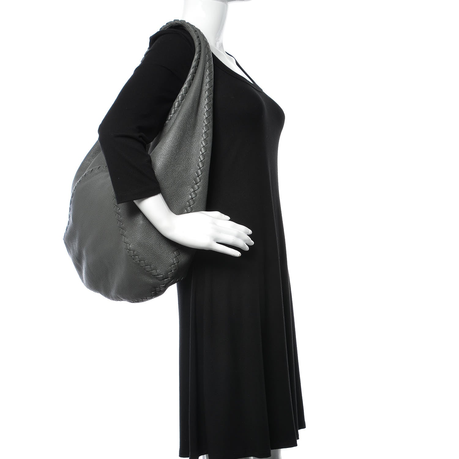 Bottega Veneta Cervo Deerskin Large Hobo Light Grey 2 of 11