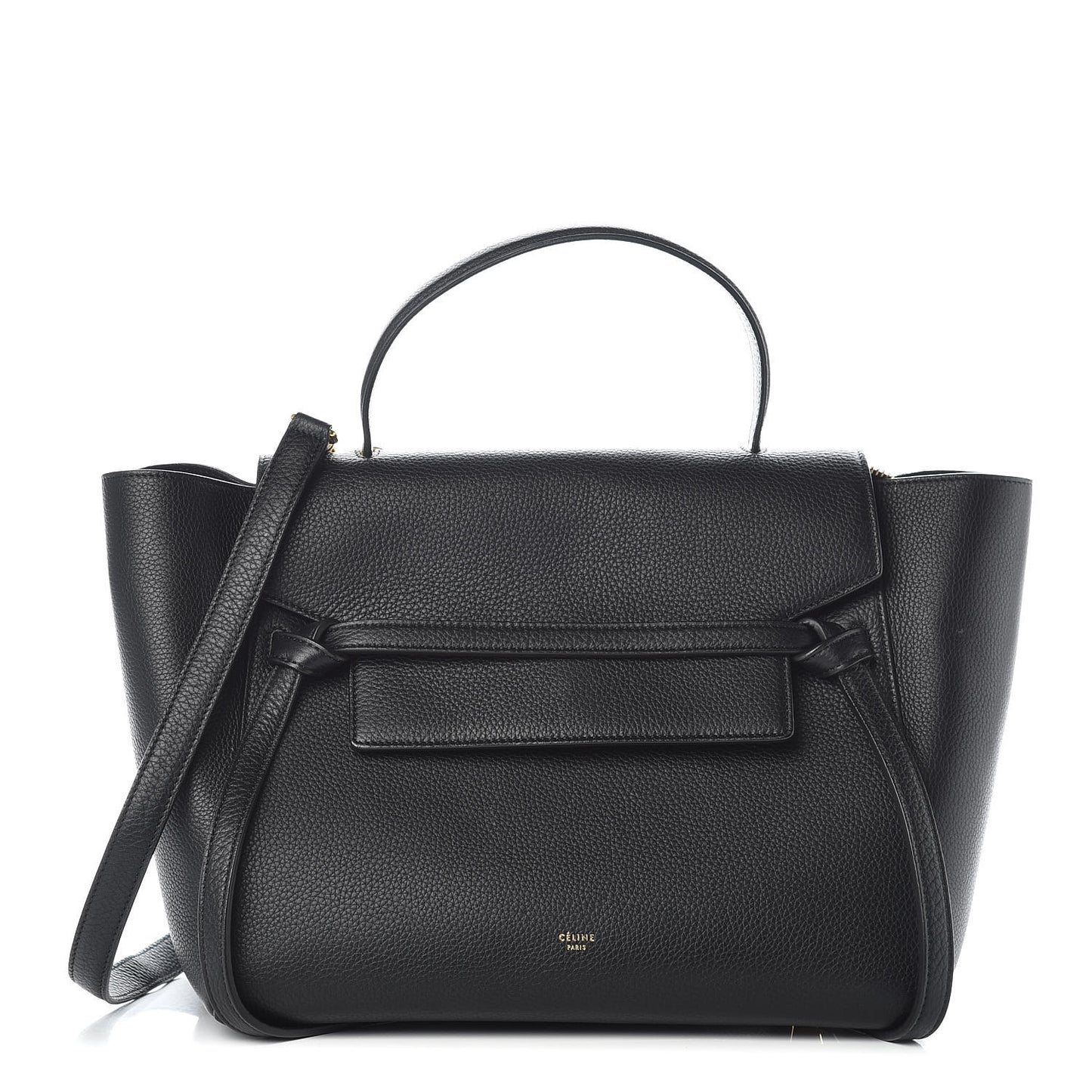 Grained Calfskin Mini Belt Bag Black