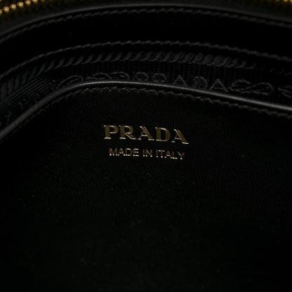 Prada Saffiano City Calfskin Medium Esplanade White Black 6 of 13