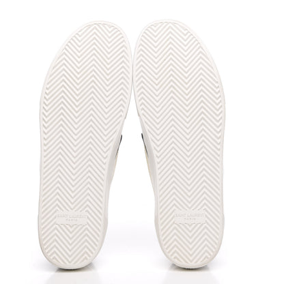 Saint Laurent Canvas Zebra Mens Venice Slip On Sneakers 43.5 Black White 5 of 8