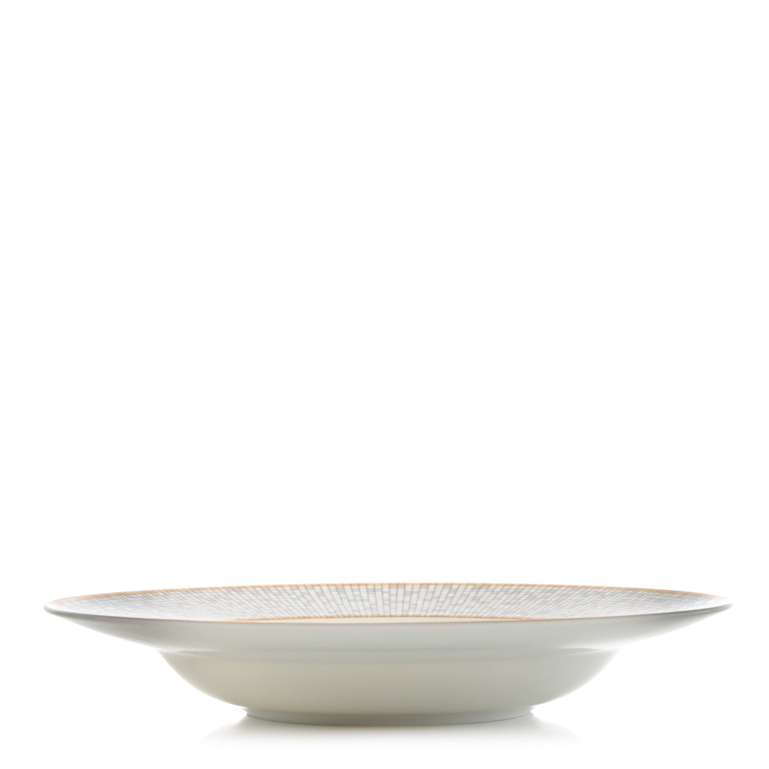 Hermes Porcelain Mosaique Au 24 Platine Soup Plate 4 of 9