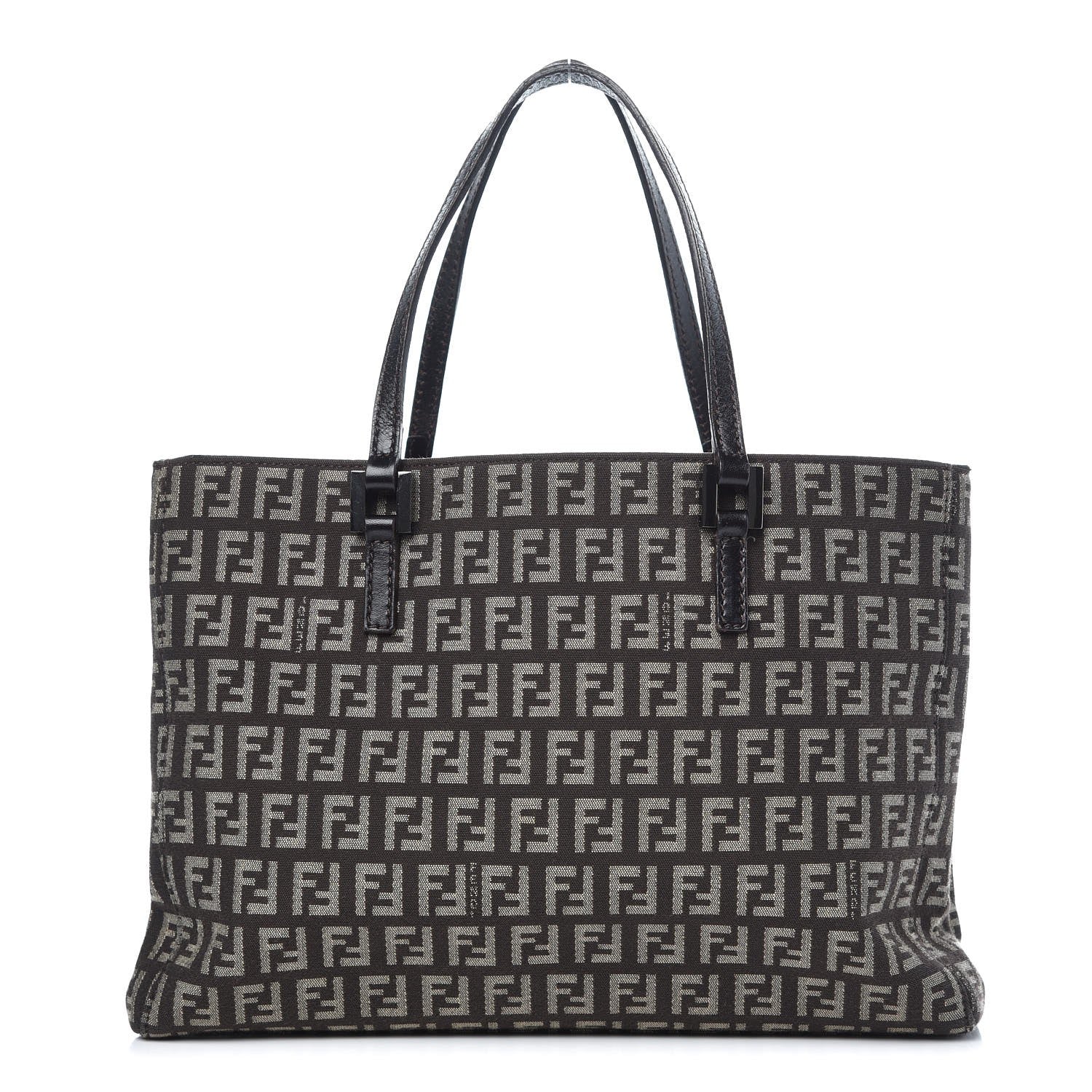 Fendi Zucchino Vitello Shoulder Tote Testa di Moro Beige 1 of 9