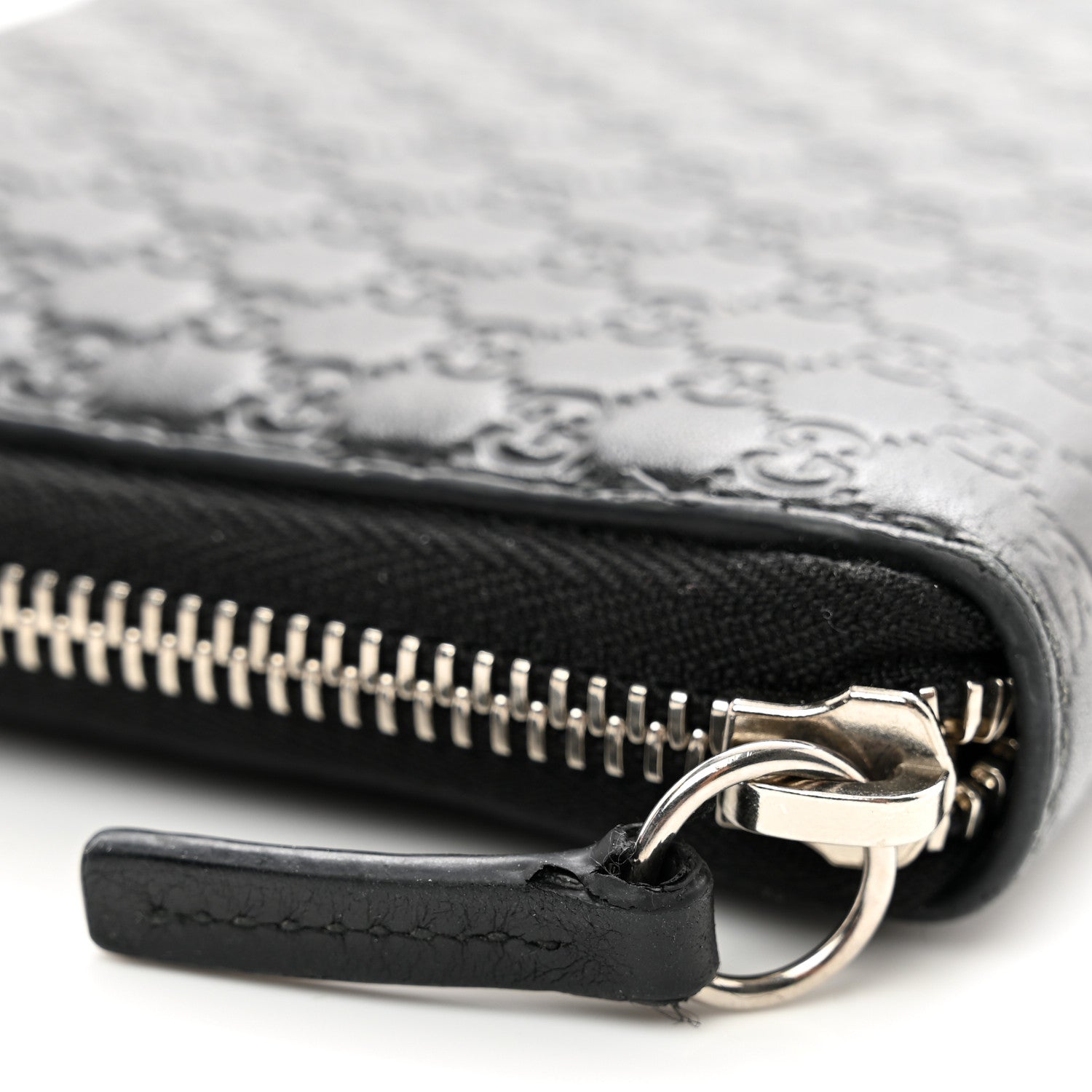 Gucci Microguccissima Large Zip Around Organizer Wallet Black 9 of 11