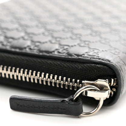 Gucci Microguccissima Large Zip Around Organizer Wallet Black 9 of 11