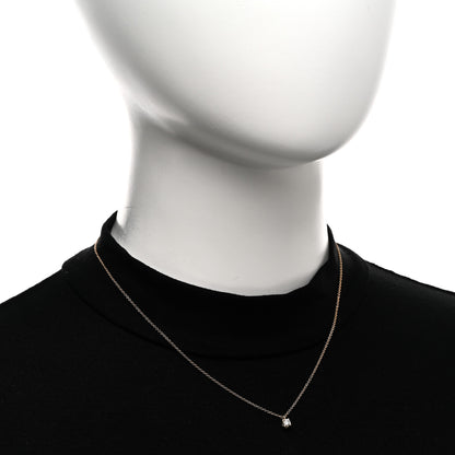 Tiffany 18K Rose Gold Diamond .17ct Solitaire Pendant Necklace 2 of 4