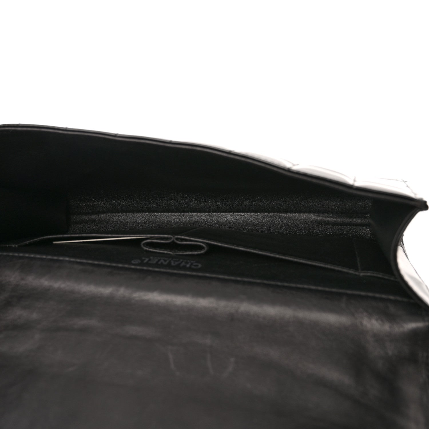 Chanel Patent Chocolate Bar Chain Clutch Black 5 of 11