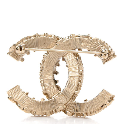 Chanel Enamel CC Baroque Brooch Black Gold 3 of 4