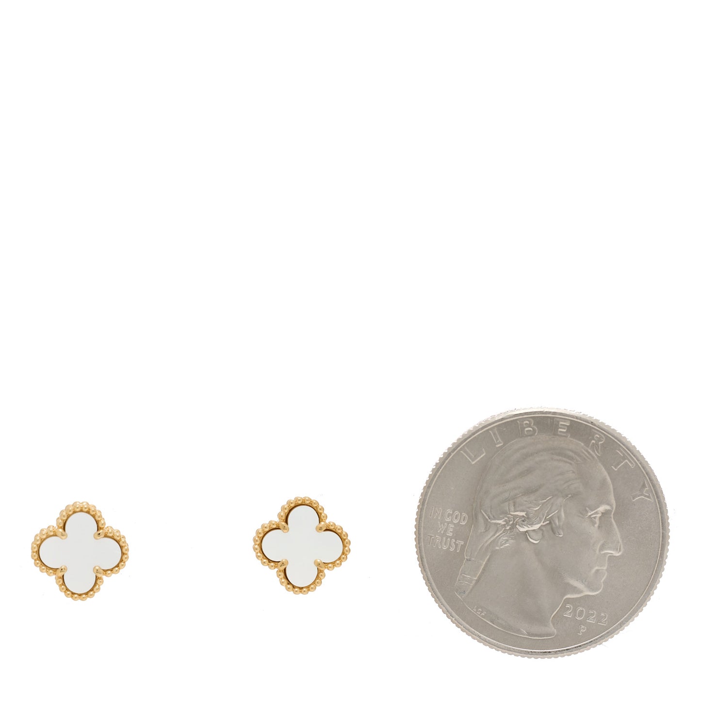 18K Yellow Gold Mother of Pearl Sweet Alhambra Earrings