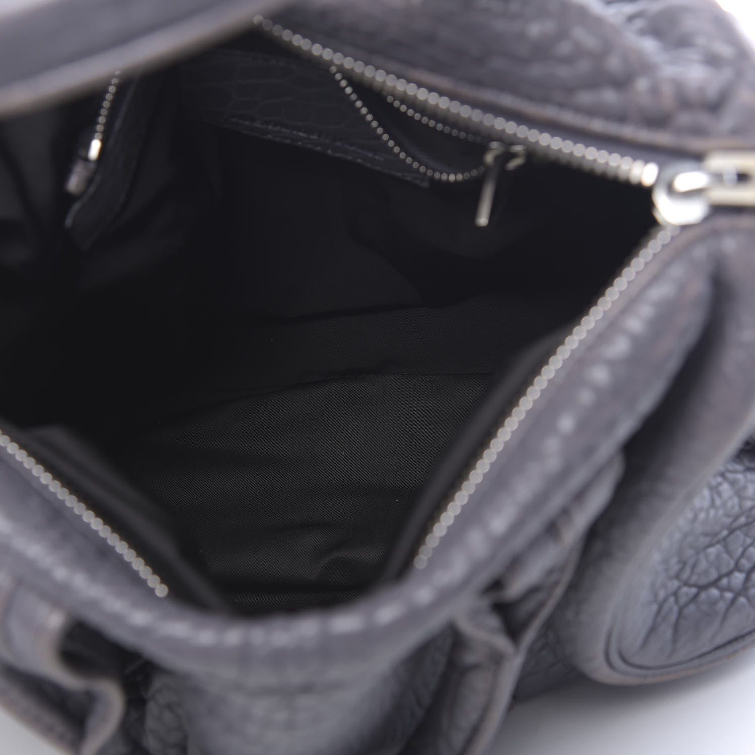 Alexander Wang Pebbled Lambskin Rocco Tundra Silver Hardware 5 of 12