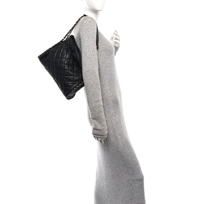Chanel Calfskin Quilted Medium Chain Me Hobo Black 2 of 10