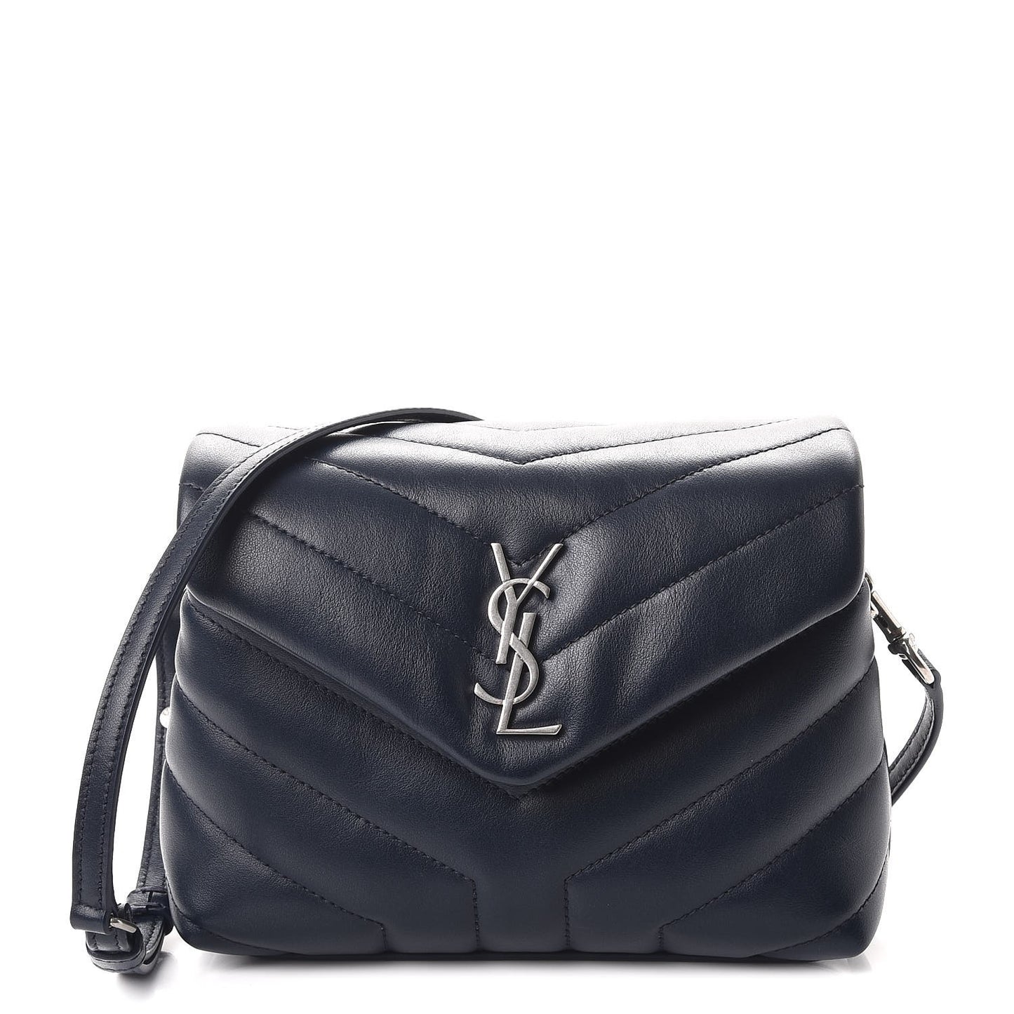 Calfskin Y Quilted Monogram Toy Loulou Chain Satchel Medium Blue