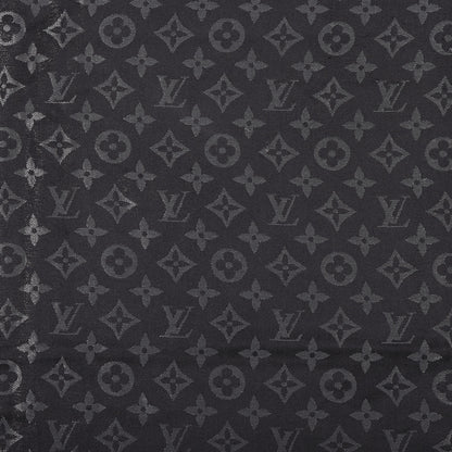 Louis Vuitton Silk Lurex Wool Monogram Shine Shawl Black 3 of 4
