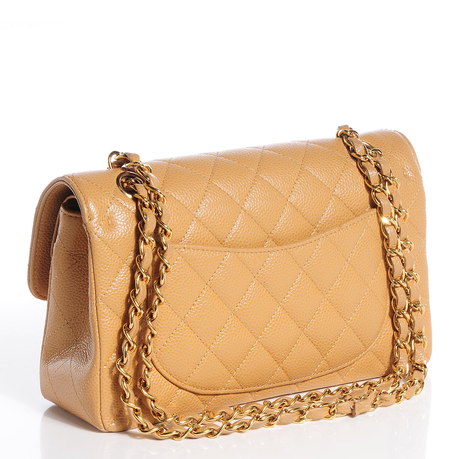 Chanel Caviar Quilted Small Double Flap Beige 3 of 10