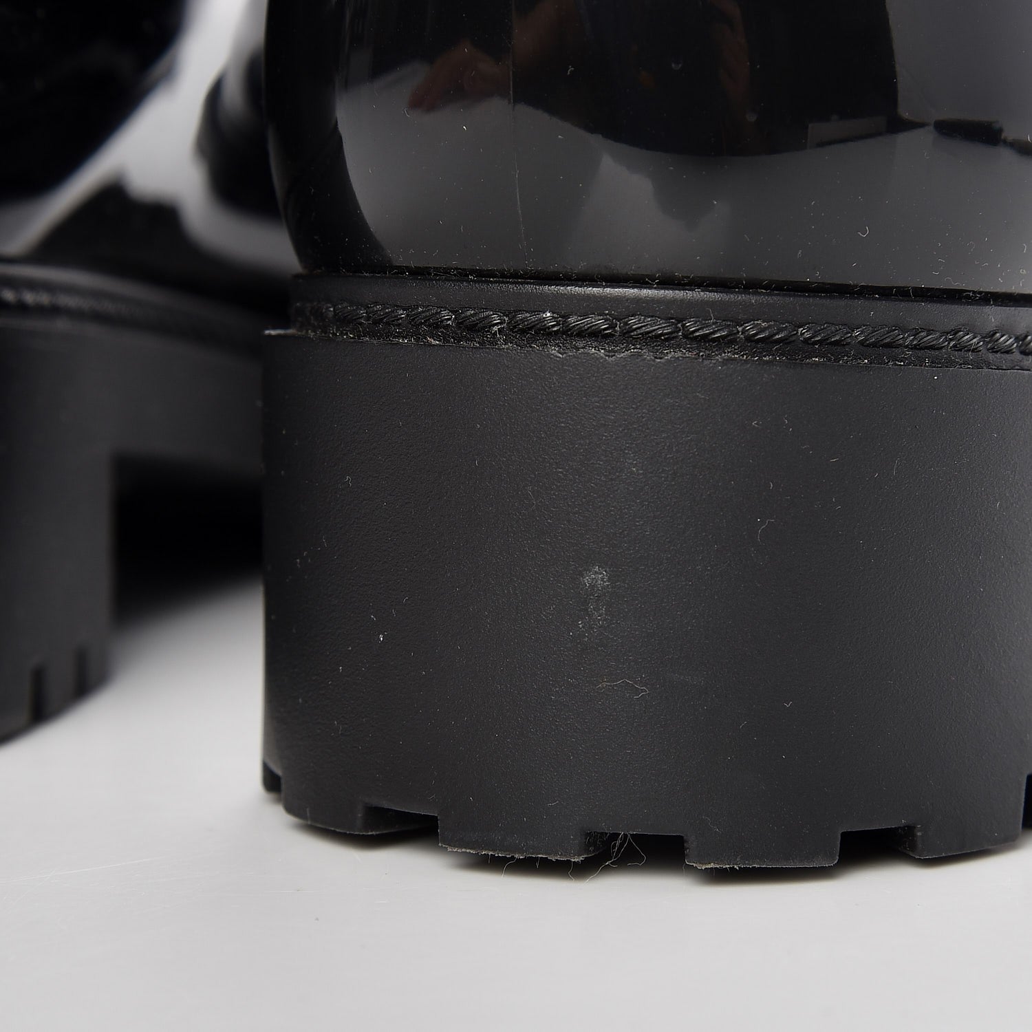 Louis Vuitton Rubber Embossed Monogram Splash Rain Boots 37 Black 9 of 11