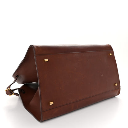 The Row Polished Saddle Calfskin Soft Margaux 15 New Burgundy 4 of 11