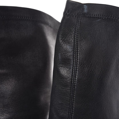 Chanel Lambskin Cap Toe Ballerina High Boots 39.5 Black 9 of 11