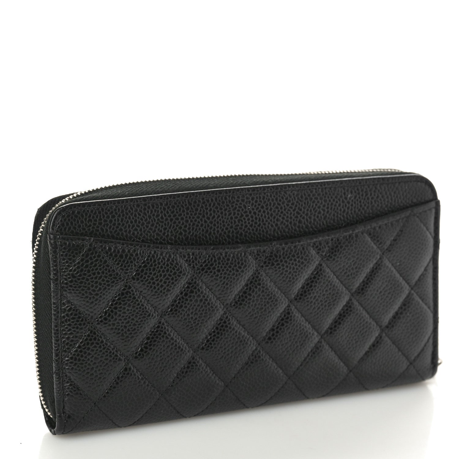 Chanel Caviar Quilted Large Zip Around Wallet Black 3 of 8