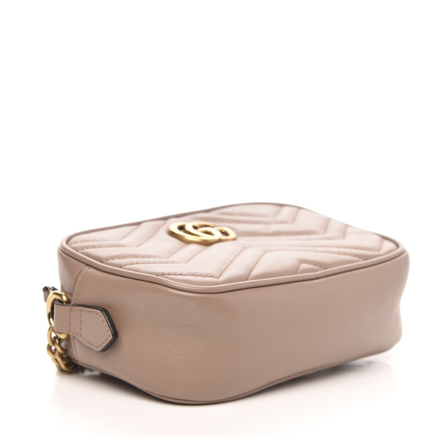 Calfskin Matelasse Mini GG Marmont Chain Shoulder Bag Porcelain Rose
