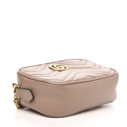 Gucci Calfskin Matelasse Mini GG Marmont Chain Shoulder Bag Porcelain Rose 4 of 12