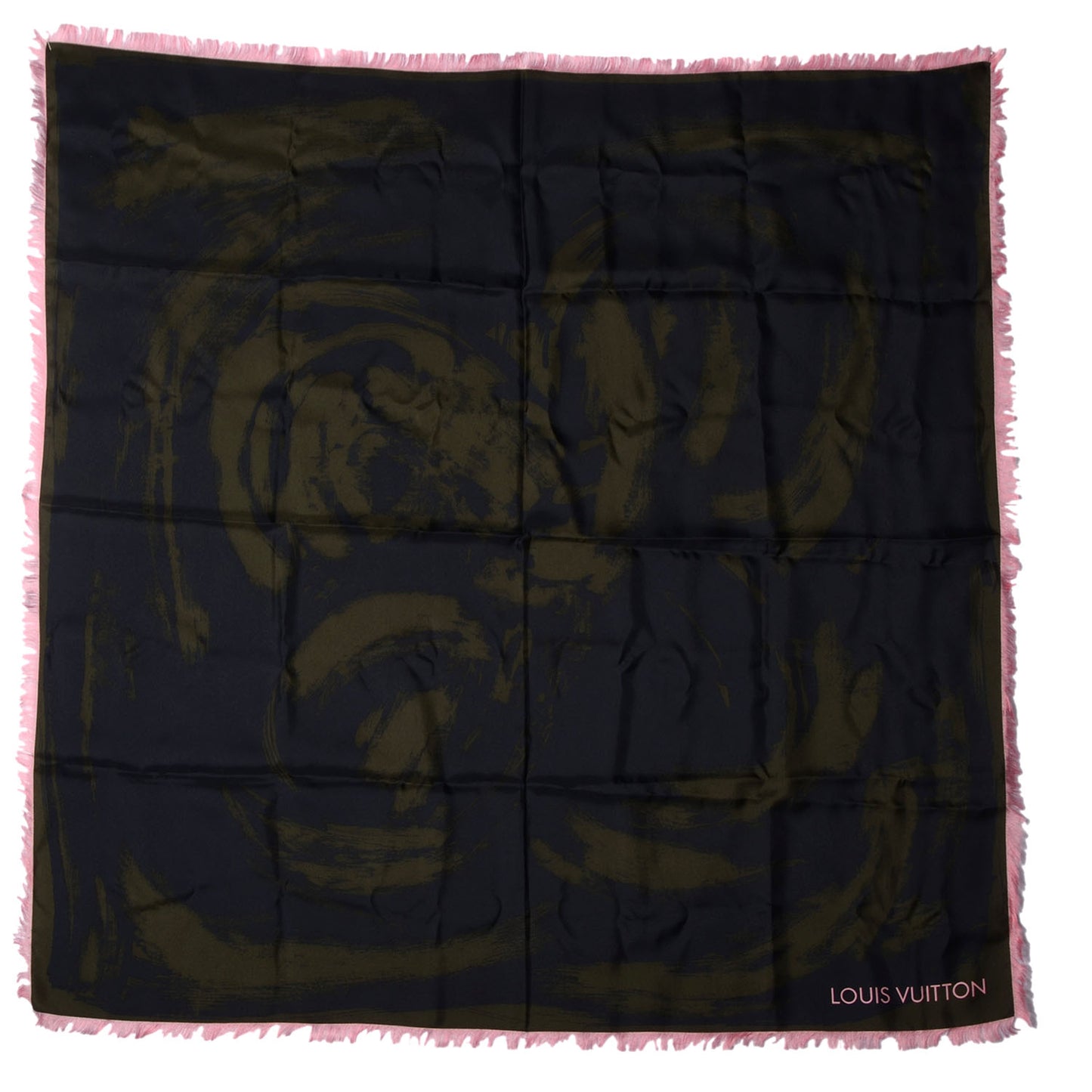 Silk Arty Flower Scarf Marine