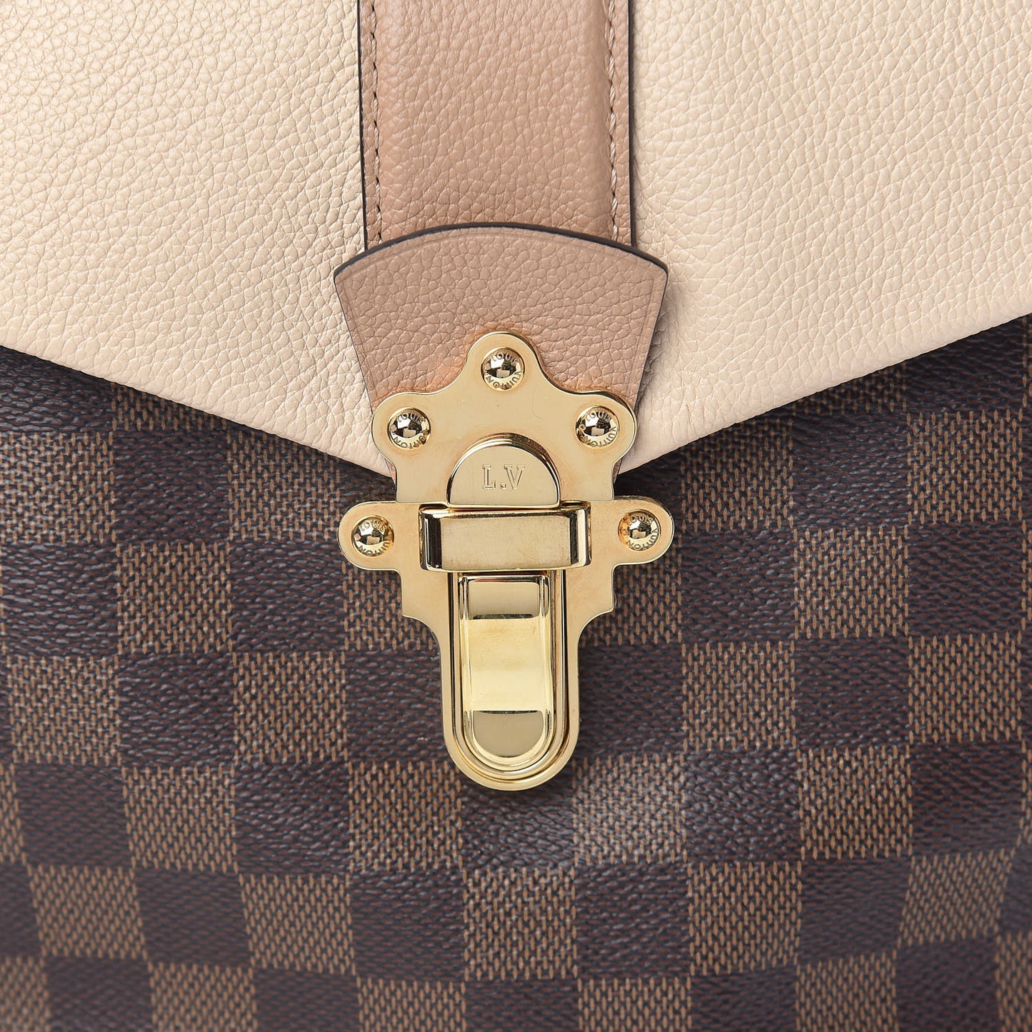Damier Ebene Clapton Backpack Creme