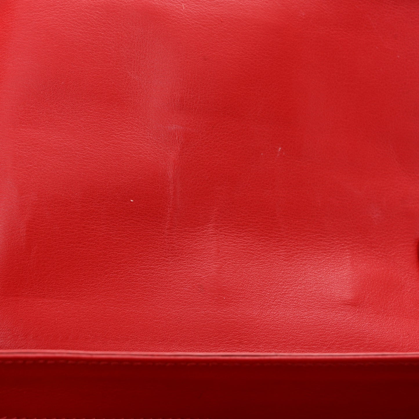 Calfskin Medusa Chain Clutch Red