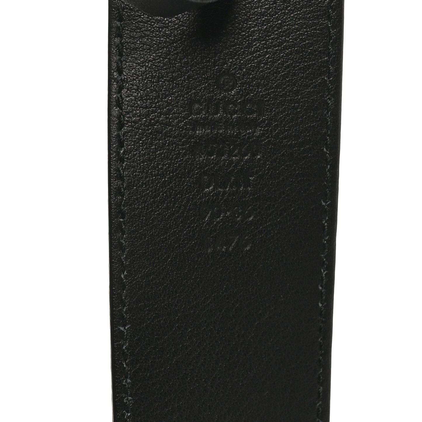 Moon Calfskin Pearl Double G 40mm Belt 90 36 Black Cream