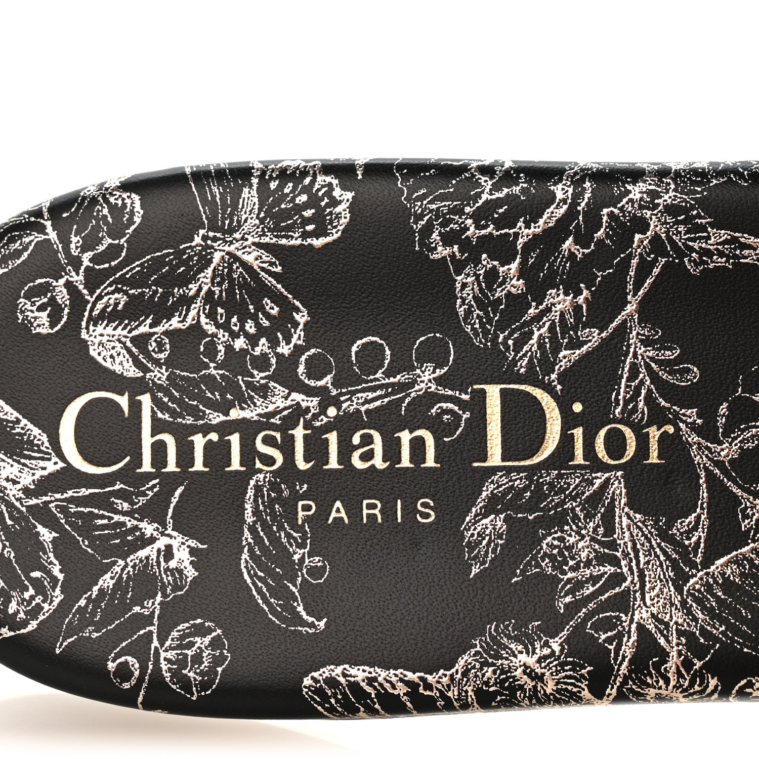Christian Dior Canvas Lurex Embroidered Dway Mules Slide Sandals 39.5 Black Gold 8 of 10