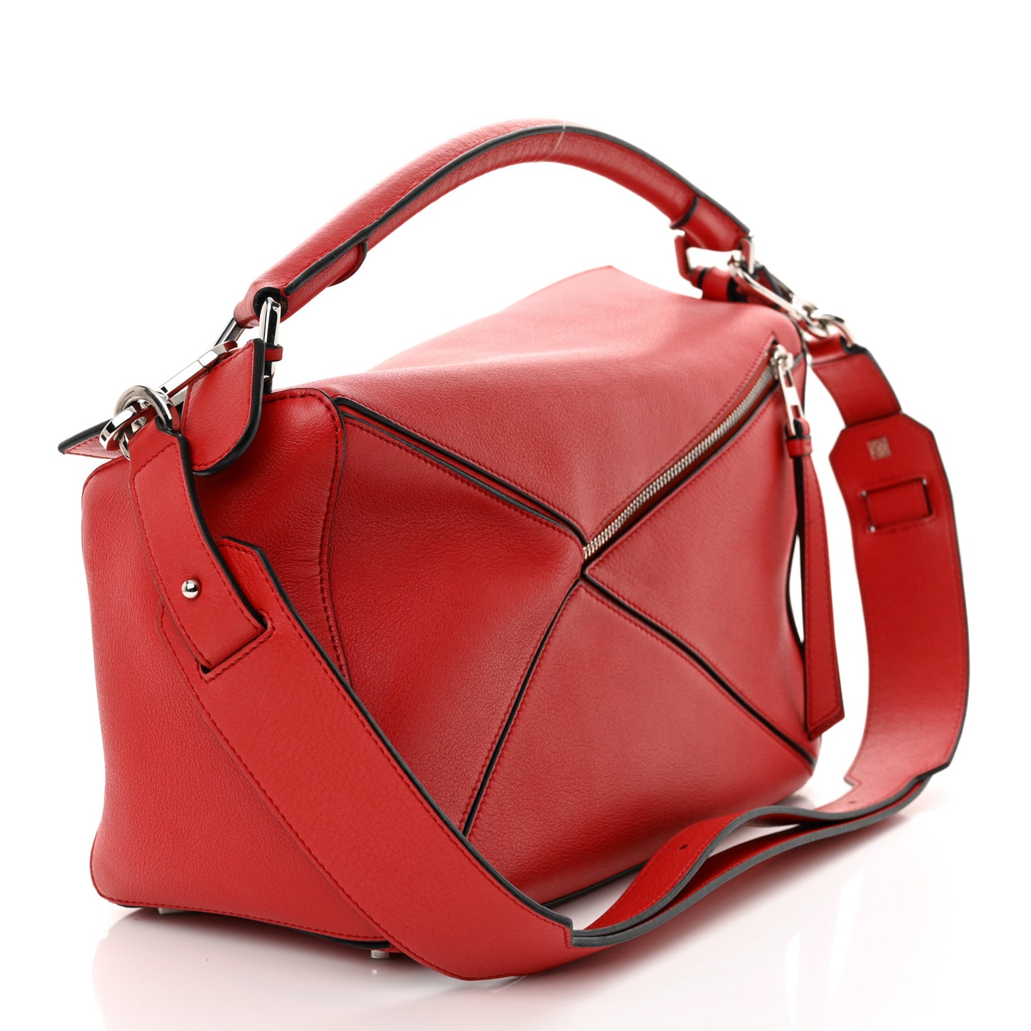Calfskin Medium Puzzle Bag Scarlet