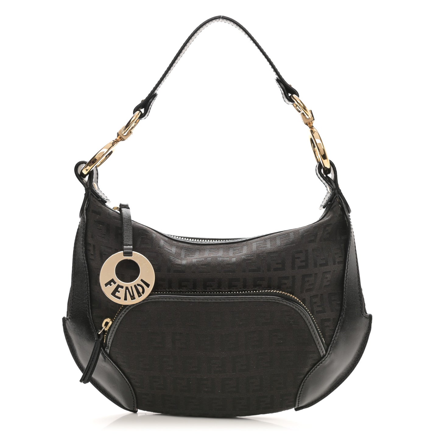 Zucchino Cuoio Chef Pocket Shoulder Bag Black