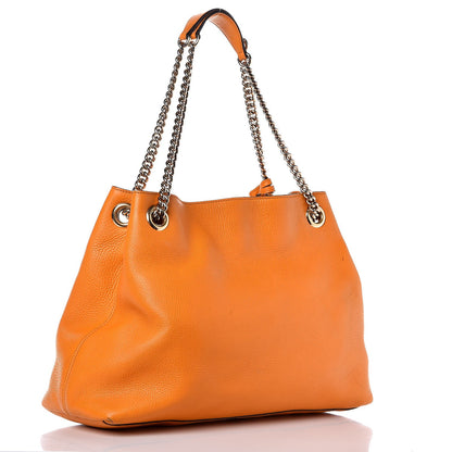 Gucci Pebbled Calfskin Medium Soho Chain Shoulder Bag Curcuma 3 of 20