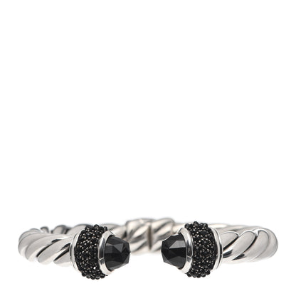 David Yurman Sterling Silver Black Onyx Cable Berries Bracelet 1 of 4