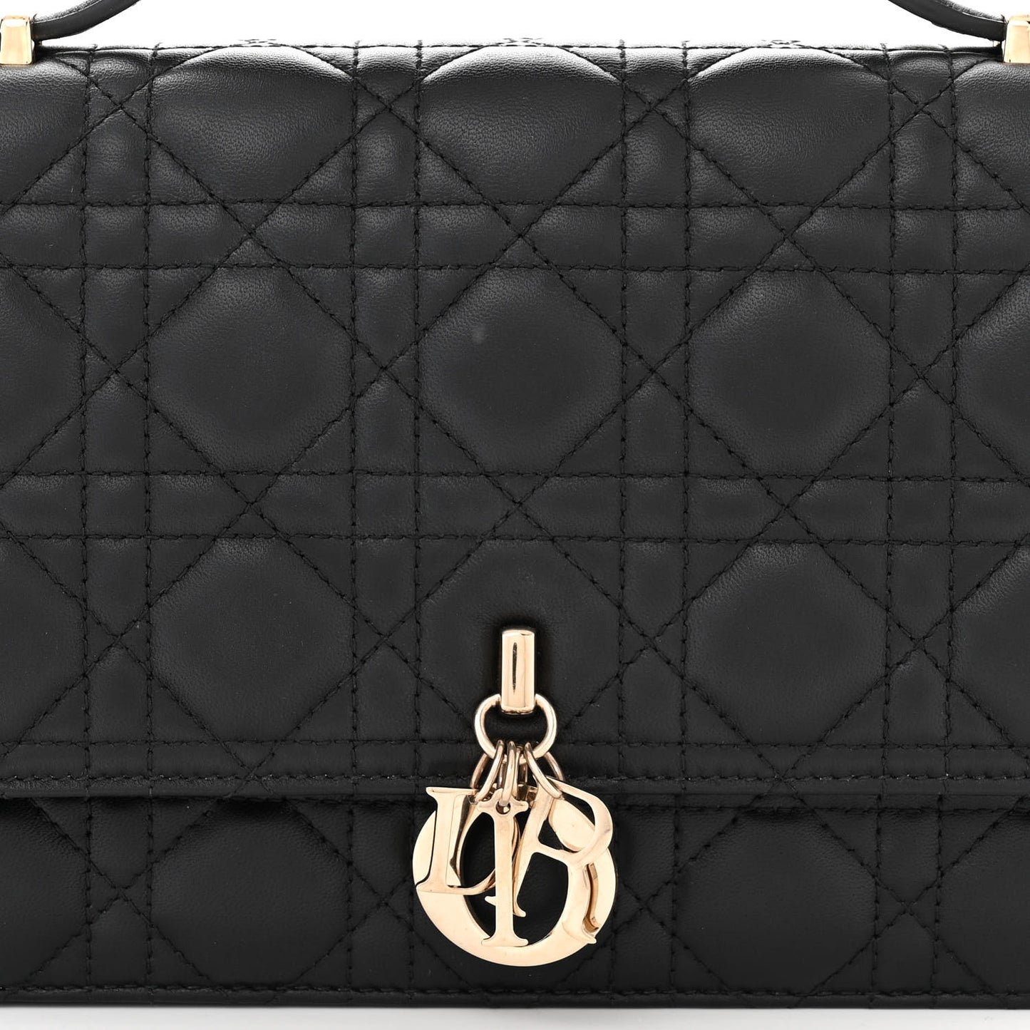 Lambskin Cannage My Dior Top Handle Bag Black