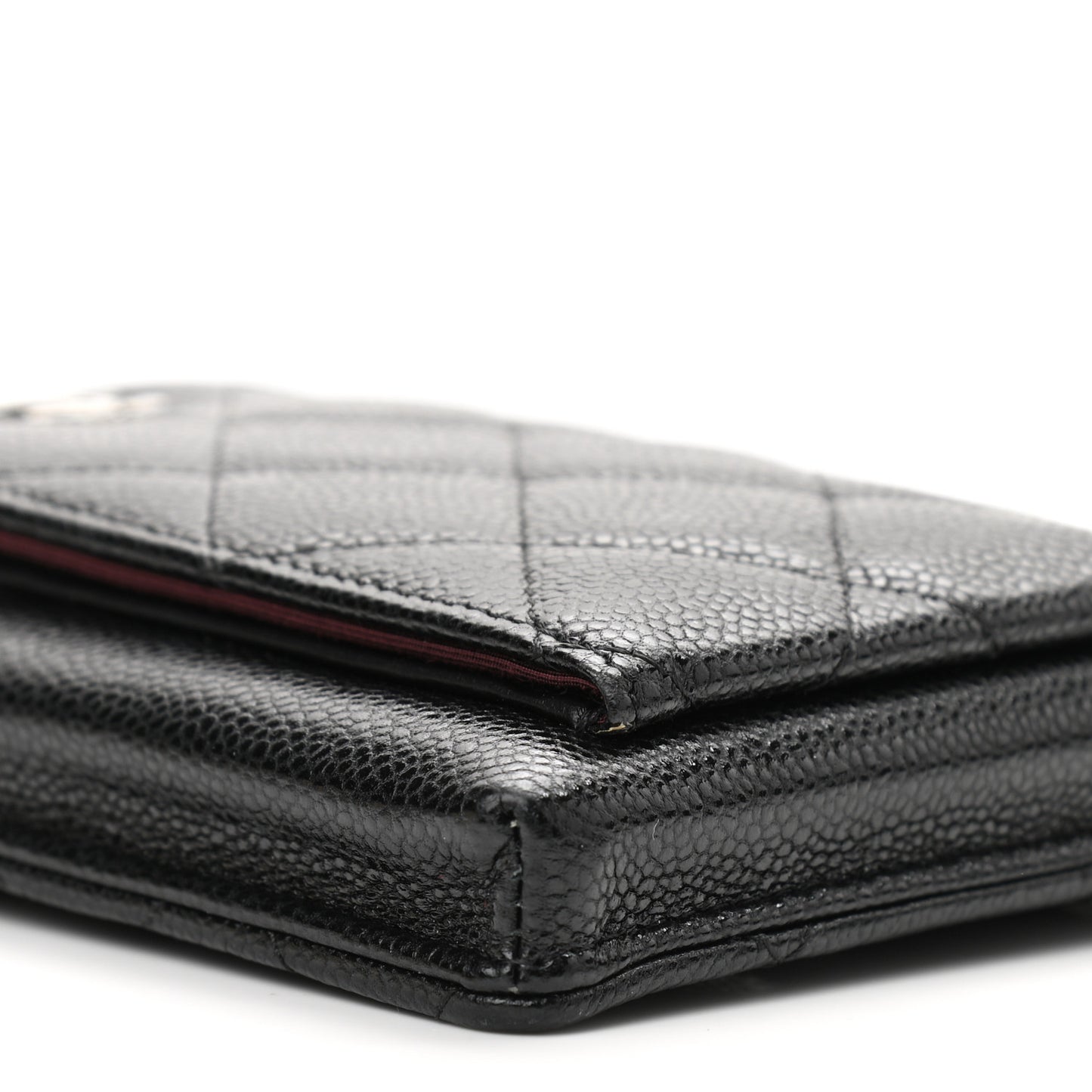 Caviar Quilted CC Phone Holder Black