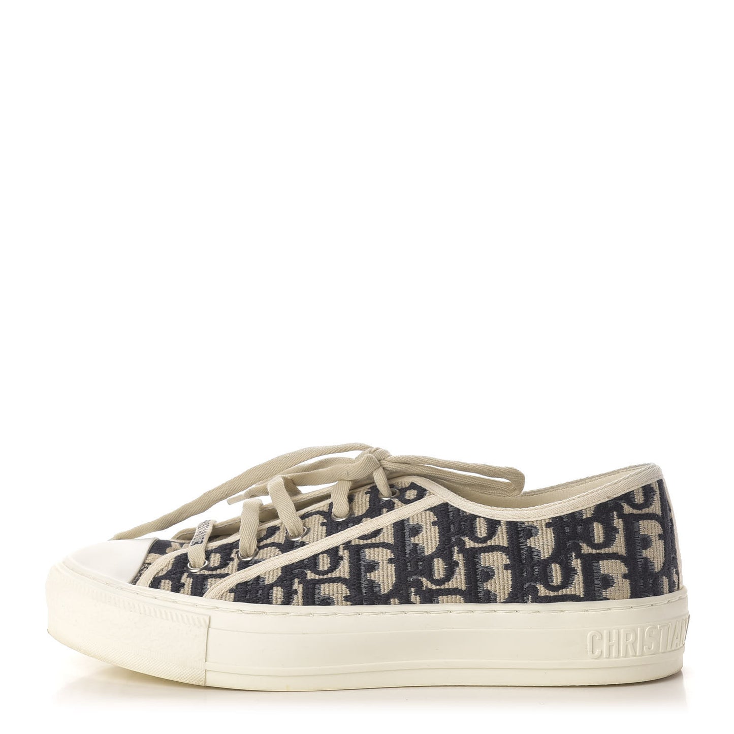 Canvas Oblique Walk'N'Dior Low Top Sneakers 38 Deep Blue