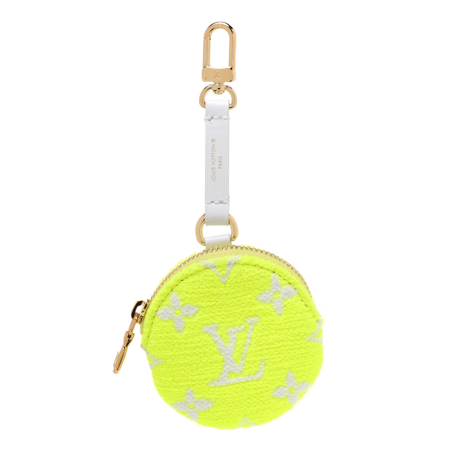Fabric LV Match Ellipse BB Round Coin Purse Yellow