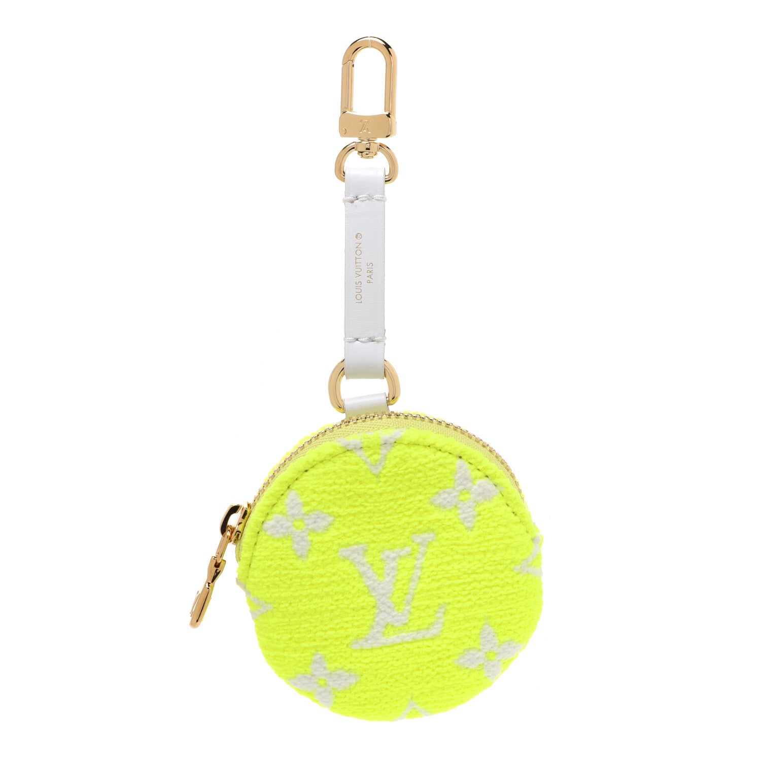 Louis Vuitton Fabric LV Match Ellipse BB Round Coin Purse Yellow 1 of 3