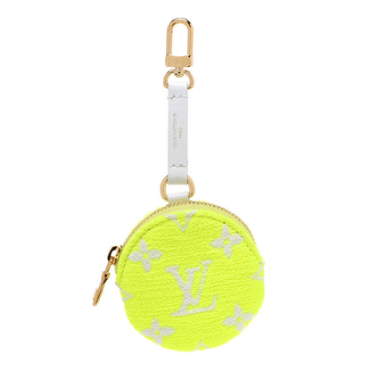 Louis Vuitton Fabric LV Match Ellipse BB Round Coin Purse Yellow 1 of 3