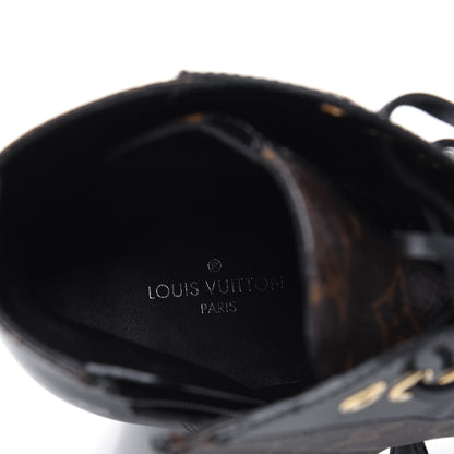 Louis Vuitton Patent Calfskin Monogram Star Trail Ankle Boots 35 Black 7 of 16