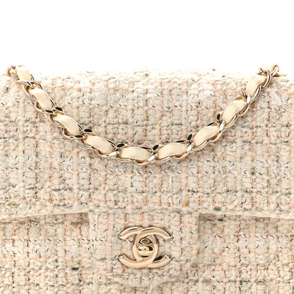 Chanel Tweed Quilted Mini Rectangular Flap Off White 8 of 10