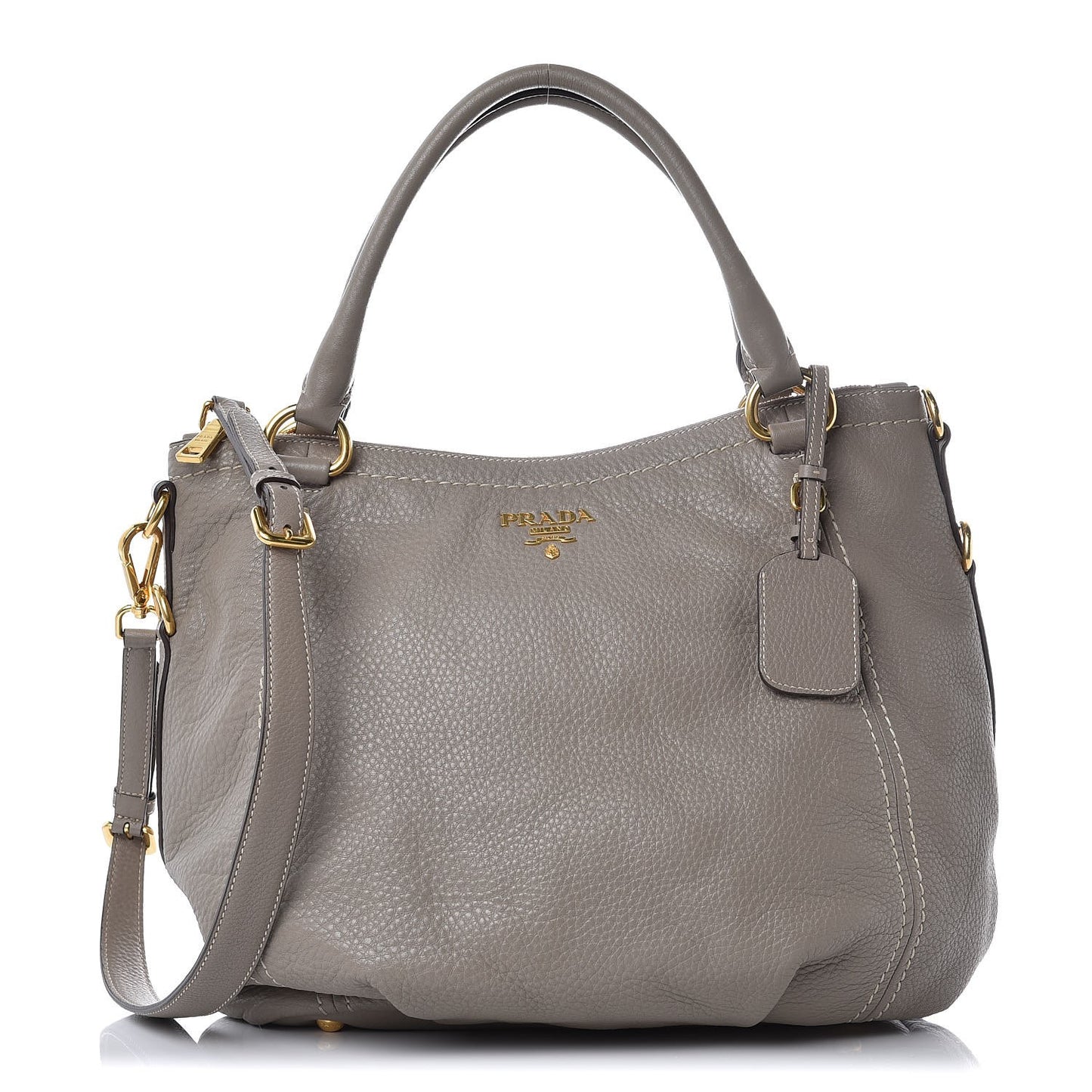 Vitello Daino Shoulder Bag Argilla