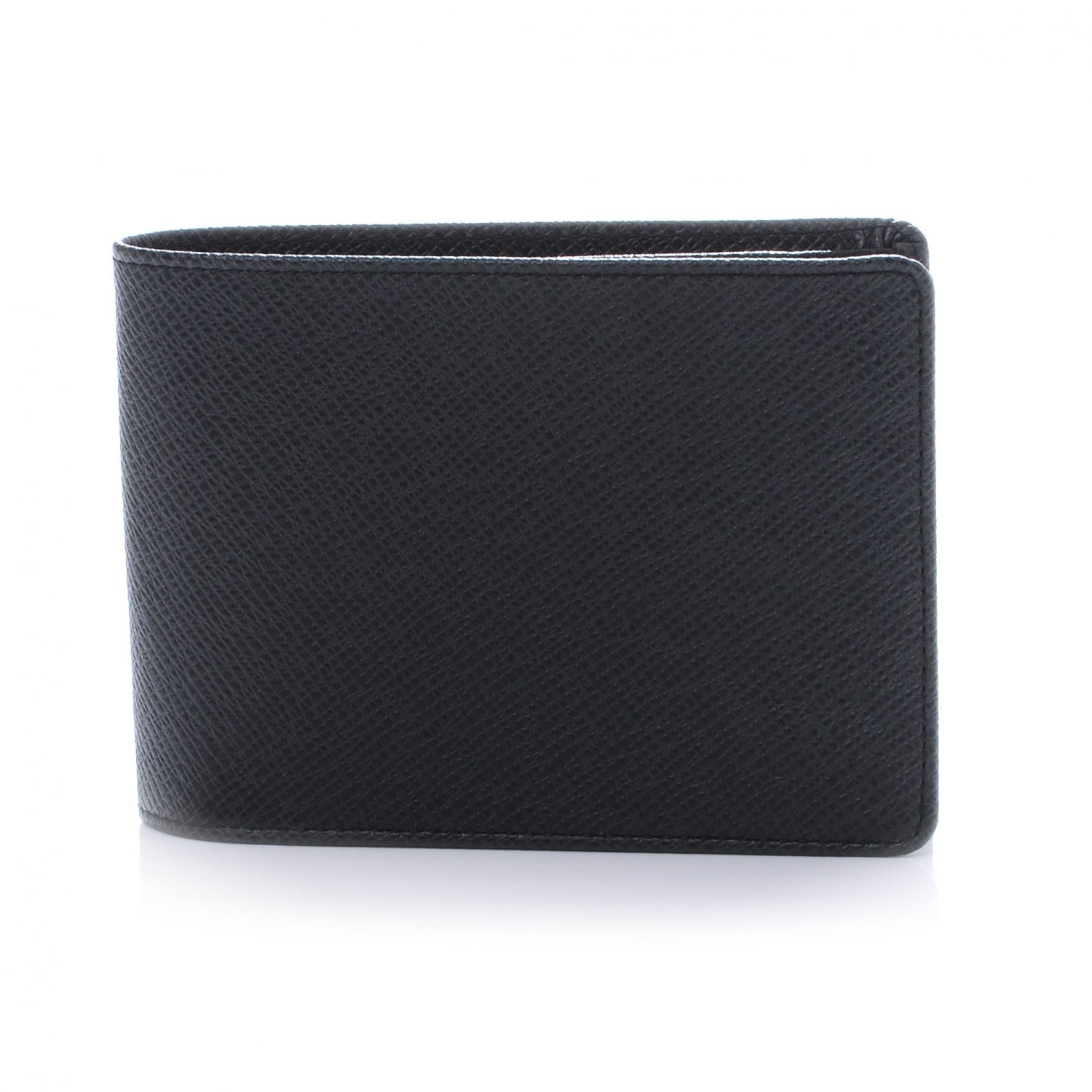 Louis Vuitton Taiga Mens Billfold Wallet w 3 Flaps Black 1 of 7