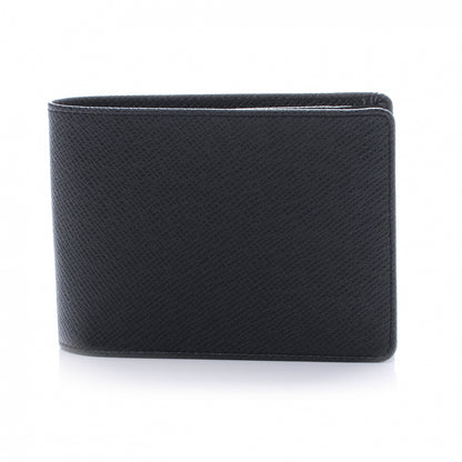 Louis Vuitton Taiga Mens Billfold Wallet w 3 Flaps Black 1 of 7