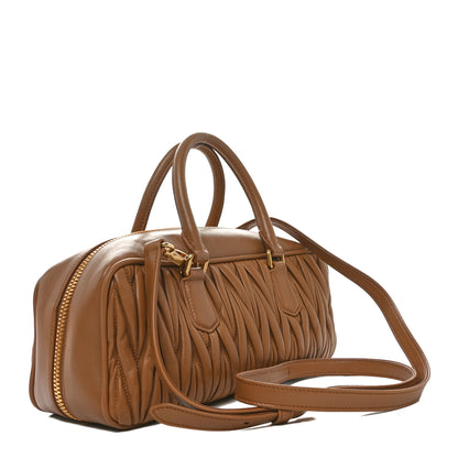 Miu Miu Nappa Matelasse Large Arcadie Top Handle Bag Caramel 3 of 9