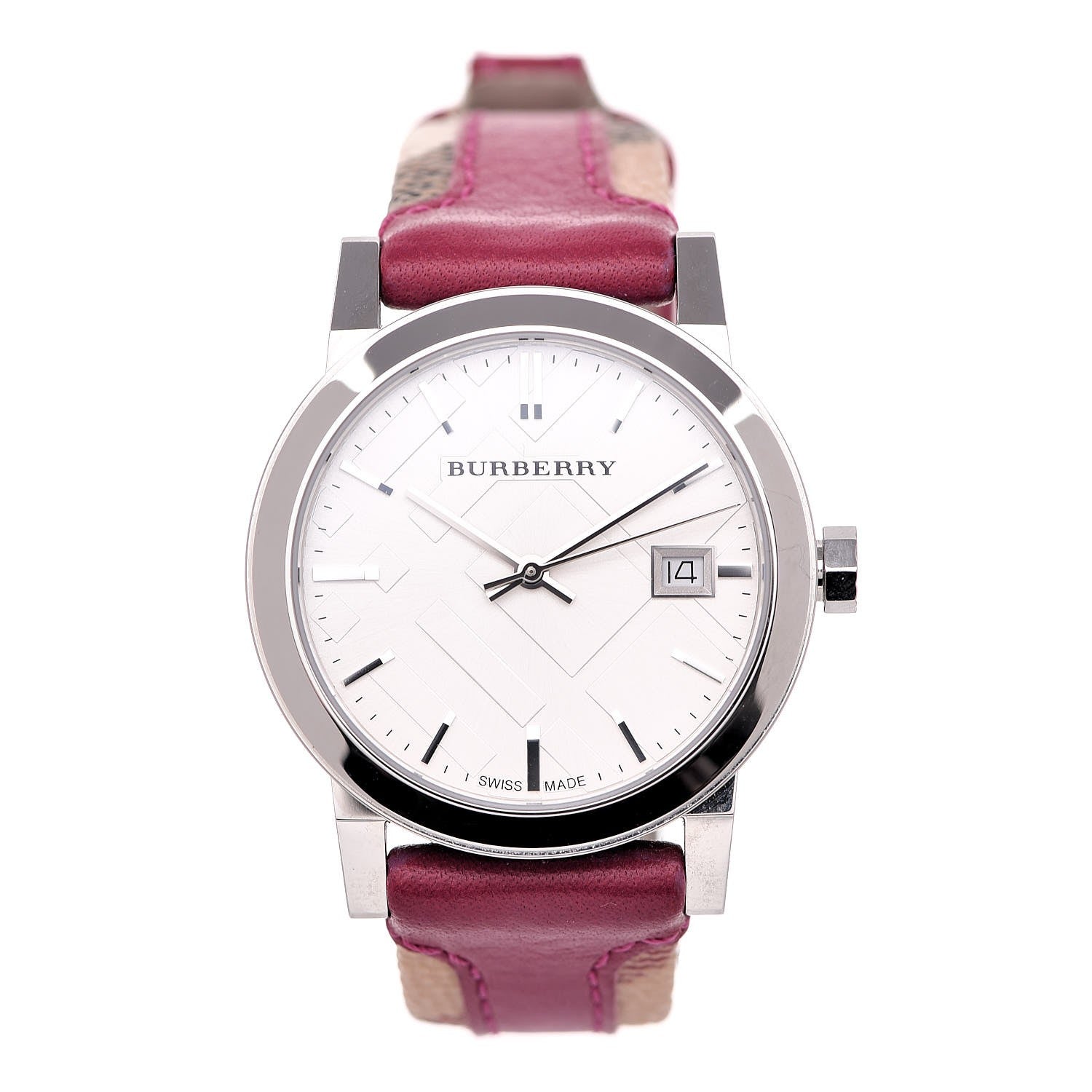 Burberry Stainless Steel Calfskin 38mm Nova Check Quartz Watch BU9149 1 of 7