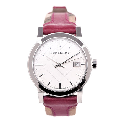 Burberry Stainless Steel Calfskin 38mm Nova Check Quartz Watch BU9149 1 of 7