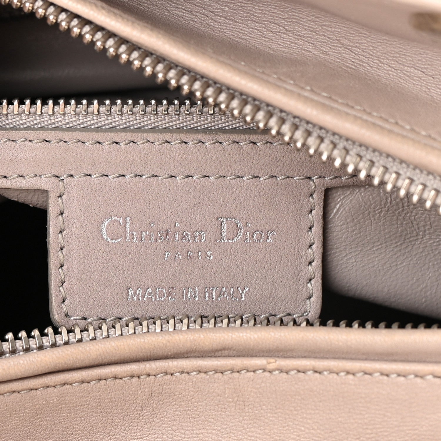 Christian Dior Lambskin Metallic Stitched Cannage Medium Lady Dior Grey Silver 6 of 20