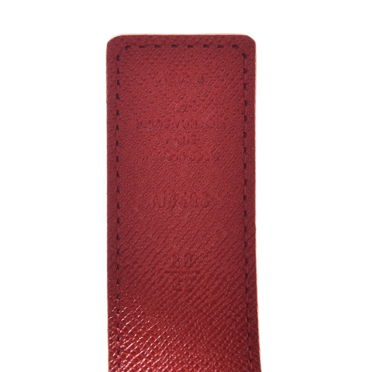Louis Vuitton Monogram 30mm LV Initiales Reversible Belt 80 32 Red 6 of 6